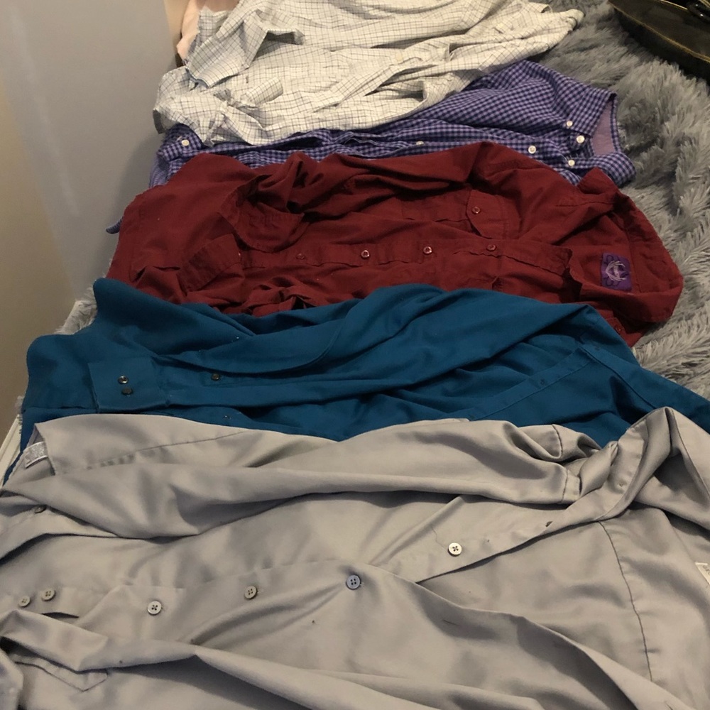 Five work button down Shirts